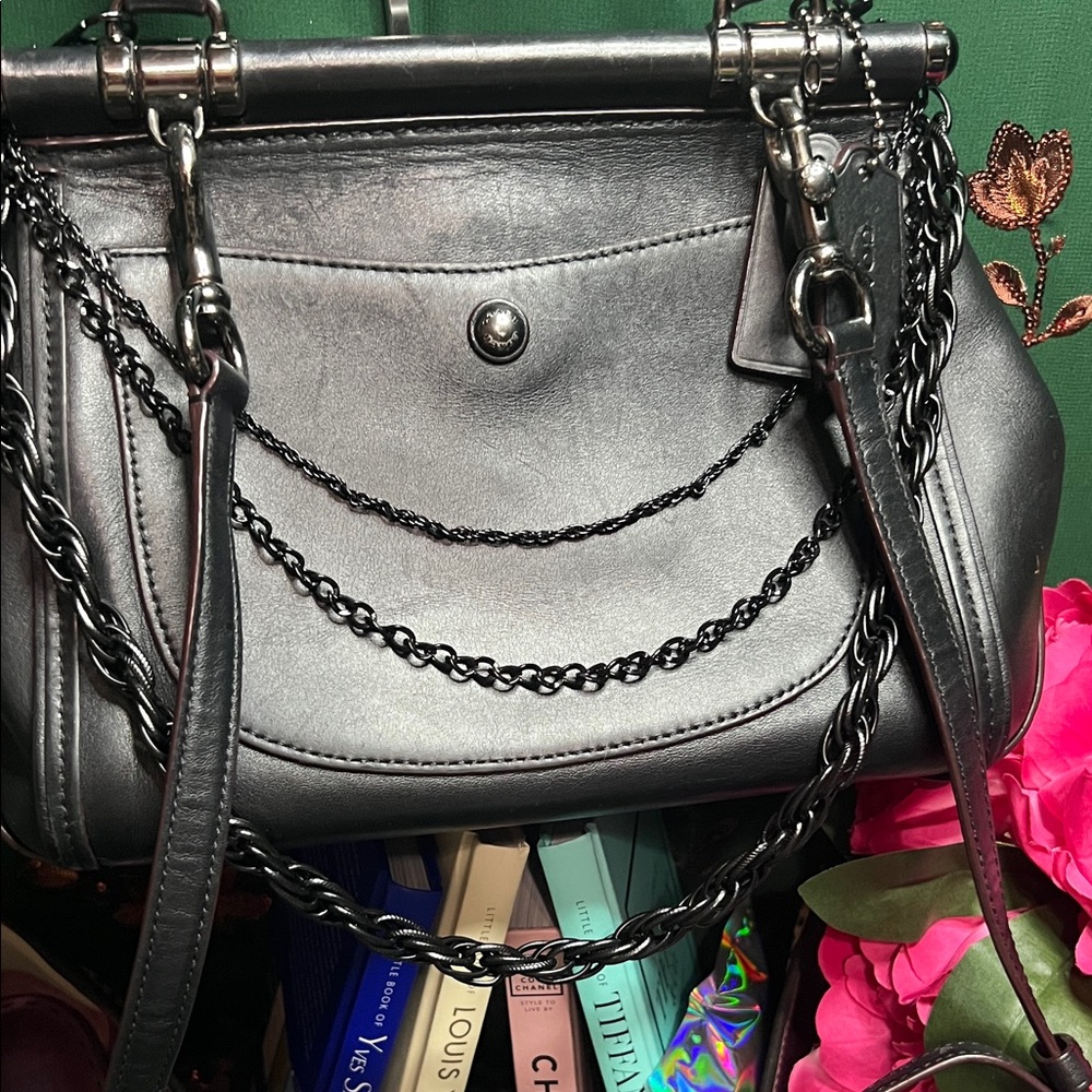 Coach Willow Floral Drifter Top Handle Satchel (Style No. 54079). Chain added - Picture 2 of 10
